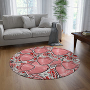 Big Red Fish Pattern Round Rug