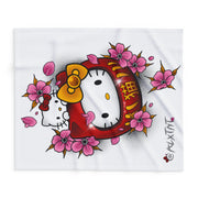 Kitty Daruma Arctic Fleece Blanket