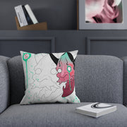 Hannya Mad Outline Pillow