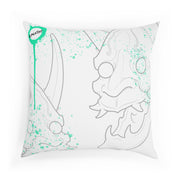Hannya Mad Outline Pillow