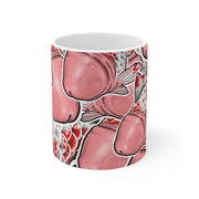 Big Red Fish White Mug