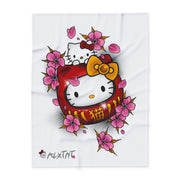 Kitty Daruma Arctic Fleece Blanket