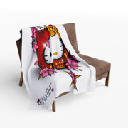 Kitty Daruma Arctic Fleece Blanket
