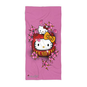 Kitty Daruma light pink Beach Towel