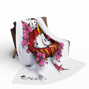 Kitty Daruma Arctic Fleece Blanket